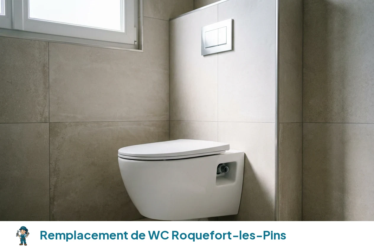 Remplacement de WC à Roquefort-les-Pins