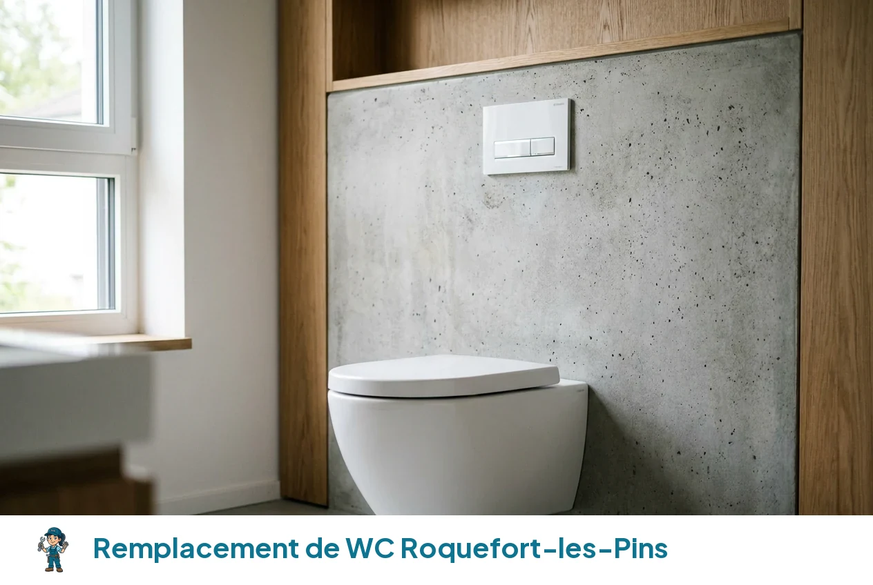 Remplacement de WC à Roquefort-les-Pins