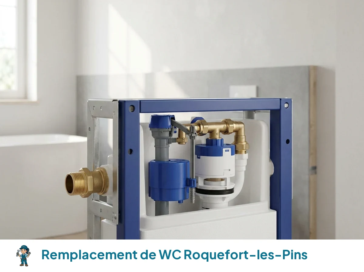 Remplacement de WC à Roquefort-les-Pins